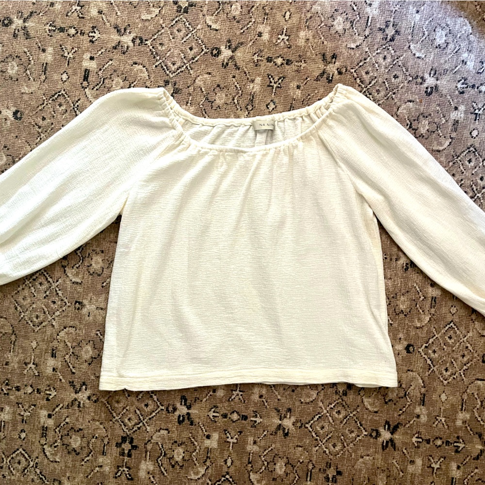 NA NIN STELLA WAFFLED COTTON TOP